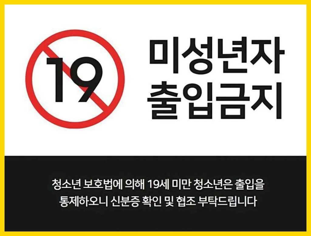 19세 미만 미성년자 출입금지1